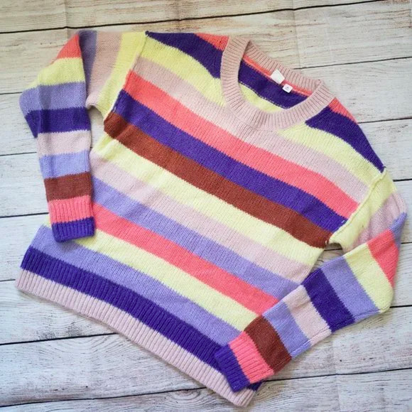 GAP multicolor crew neck knitted oversize sweater XS - Picture 1 of 5